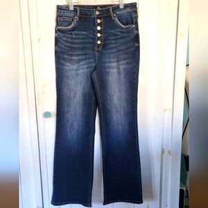 Denim by Laura Distressed Buttonfly Bootcut Jeans